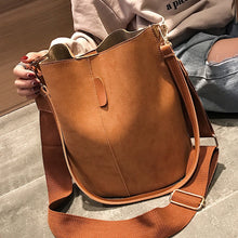Women Bucket Shoulder Leather Bag