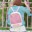 Transparent Backpack Women PU Leather