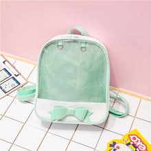 Transparent Backpack Women PU Leather